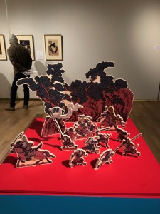 特別展で展示中の立版古（完成） ※歌川豊久「和田合戦とうろふ」をもとに製作 